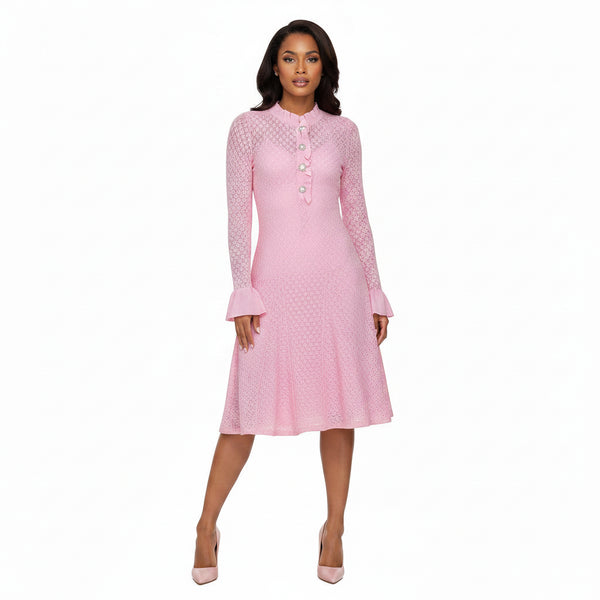 Flared Sleeve Dress & Slip Knit Set Winteres