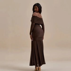 Betty Floral Pleated Long Dress Winteres