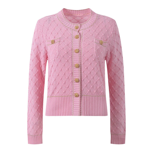Diamond Knit O-Neck Cardigan Winteres