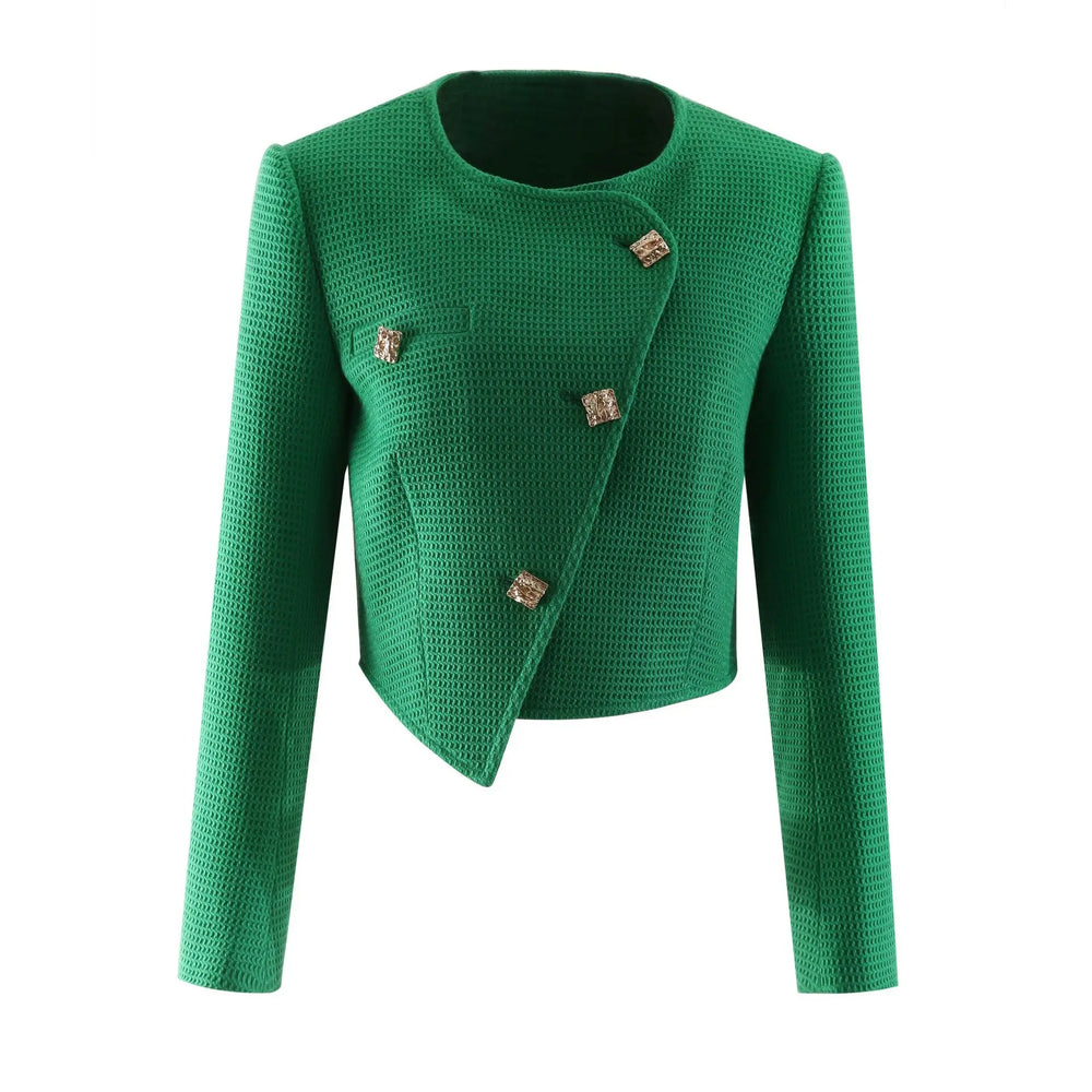 Vintage Tweed O-neck Jacket Winteres