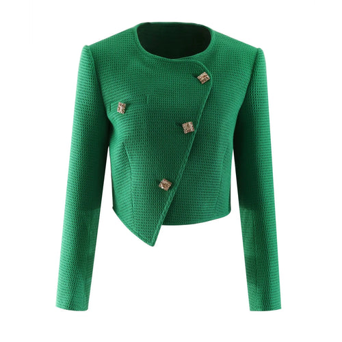 Vintage Tweed O-neck Jacket Winteres