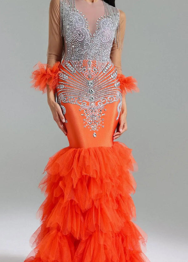 Robe longue Raye