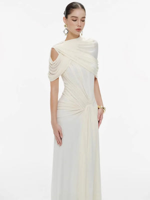 Eulalie Ruffle Mesh Maxi Dress Winteres