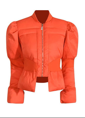 Sculpted Horn Sleeve Coat Winteres