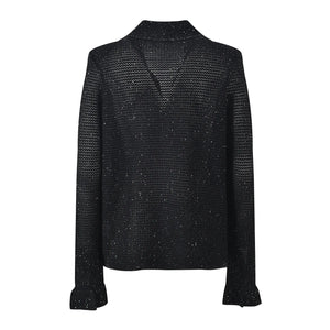Sequin Knit Office Cardigan Winteres