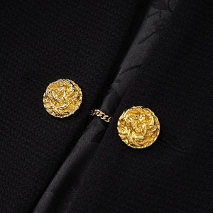 Elegant V-Neck Single Button Blazer Winteres