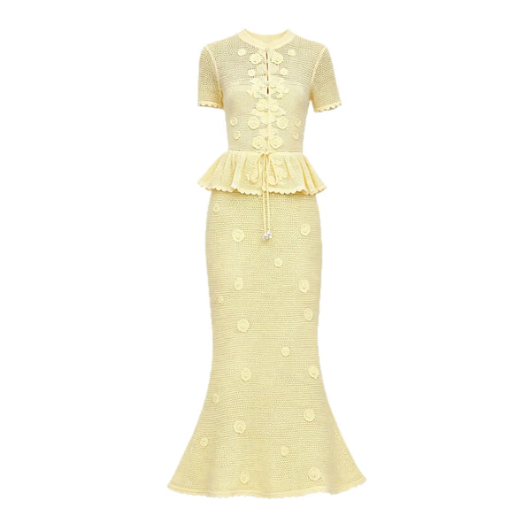 Wyla Crochet Knit Maxi Dress Winteres
