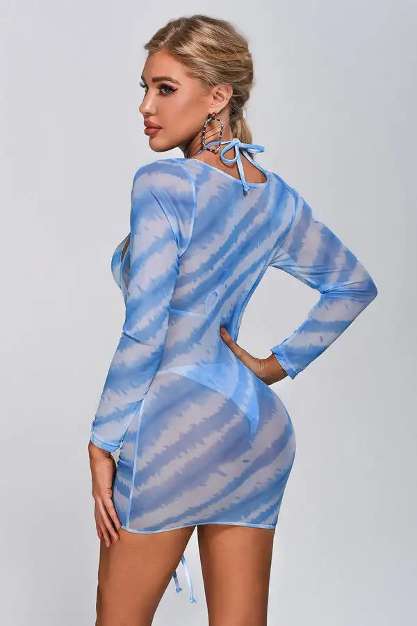 Iris Blue Three-Piece Bikini Set Winteres
