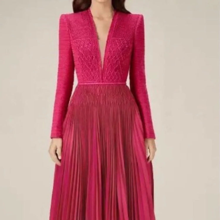 Pearline Pleated Midi Dress Winteres