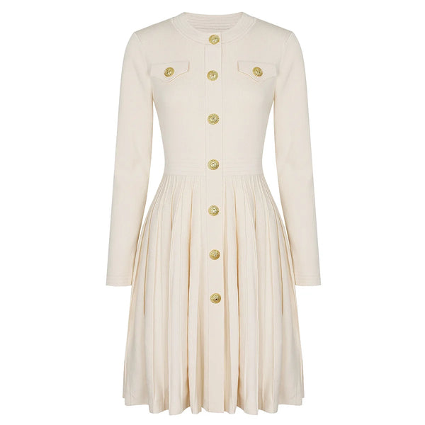 Zenia Buttoned Knit Mini Dress Winteres