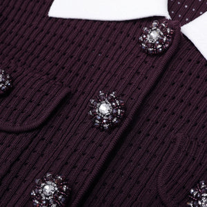 Jewel-Button Knit Cardigan Winteres