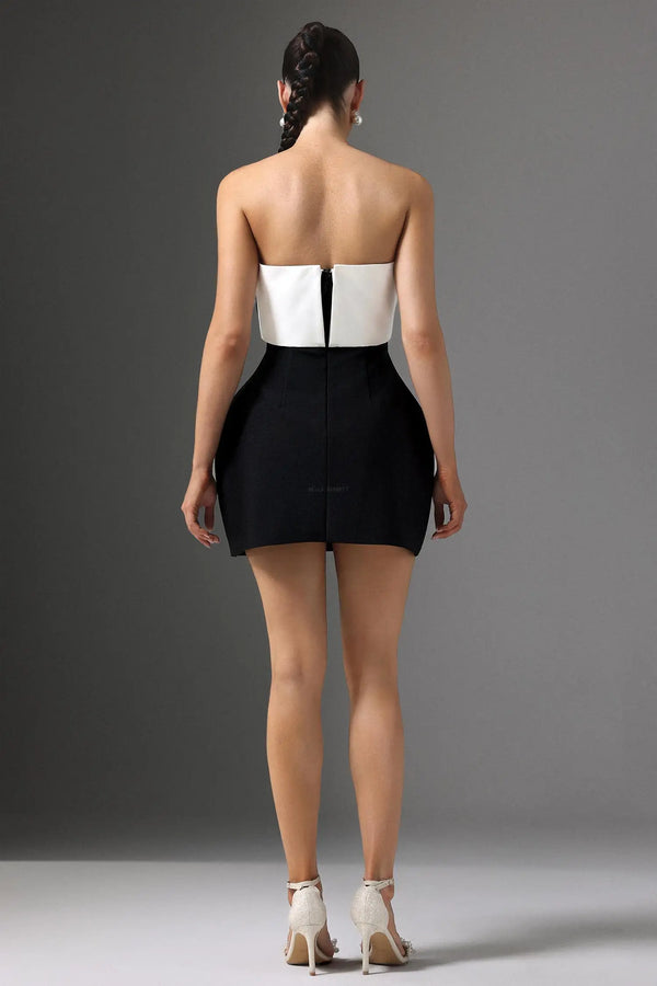 Women Chic IRayna Strapless Bandage Mini Dress Ladies Bodycon Occassion Birthday Cocktail Prom Party Dresses Winteres
