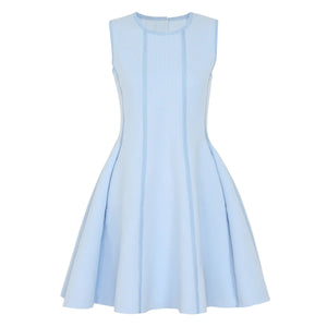 Light blue dress on a white background