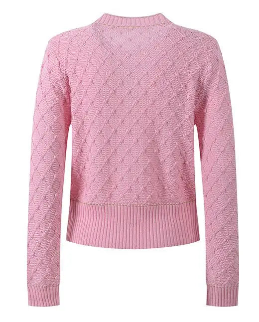 Diamond Knit O-Neck Cardigan Winteres