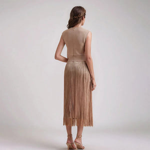 Umrane Fringed Midi Dress Winteres