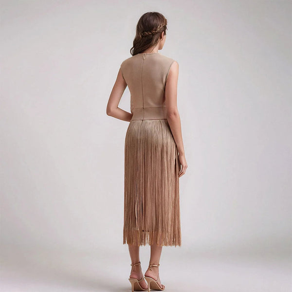 Umrane Fringed Midi Dress Winteres