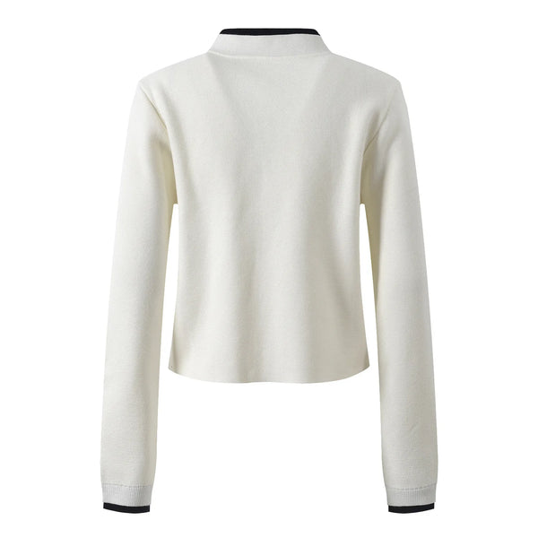 Floral Long Sleeve O-Neck Knit Cardigan Winteres