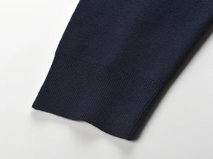 Denim Patchwork V-Neck Sweater Winteres