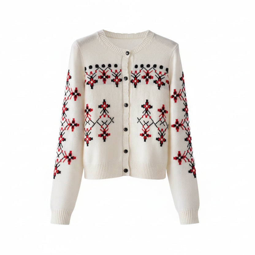 Pure Wool Nordic Cardigan Winteres