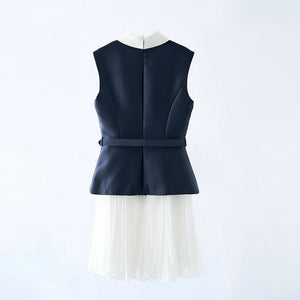 Tailored Navy Mini Dress Winteres