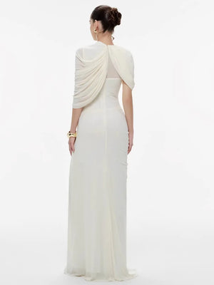 Eulalie Ruffle Mesh Maxi Dress Winteres