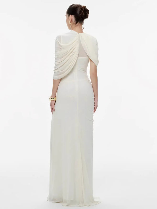 Eulalie Ruffle Mesh Maxi Dress Winteres