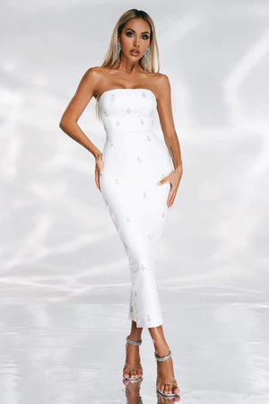 Wyleme Strapless Midi Dress Winteres