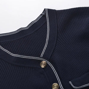 Colorblock Slim Knit Cardigan Winteres