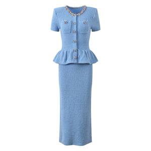 Tyana Ruffle Knit Midi Dress Winteres