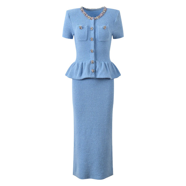 Tyana Ruffle Knit Midi Dress Winteres