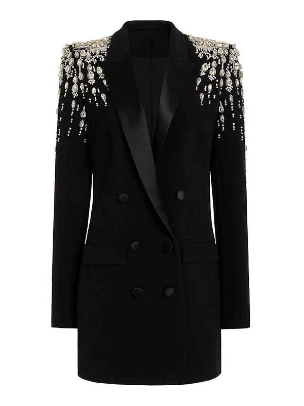 The Bejeweled Shoulder Blazer Dress Winteres