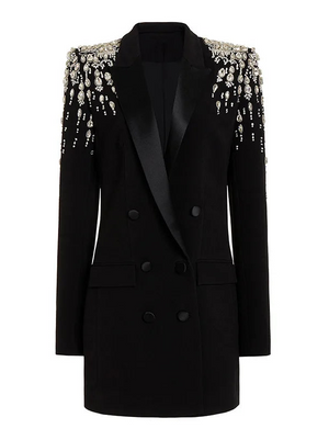 The Bejeweled Shoulder Blazer Dress Winteres