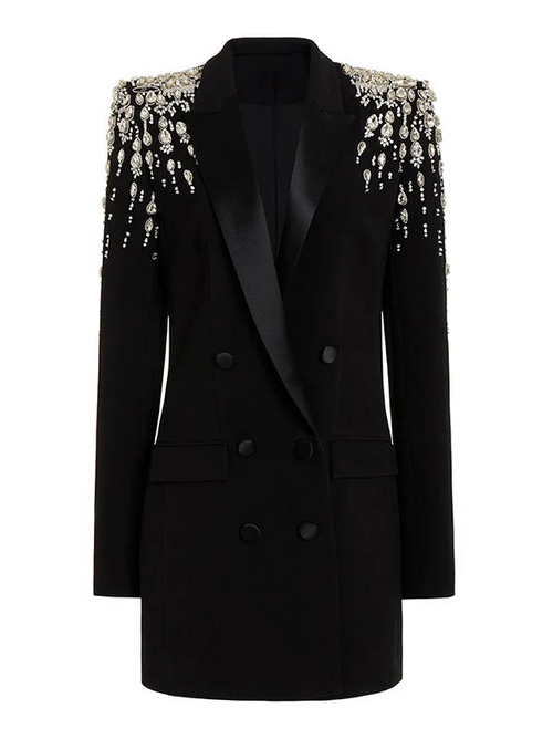 The Bejeweled Shoulder Blazer Dress Winteres