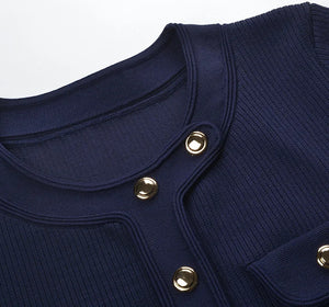 O-Neck Cardigan & Mini Knit Set Winteres