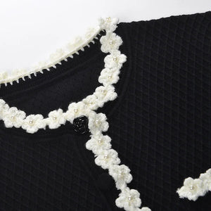 Beaded Floral Knit Cardigan Winteres