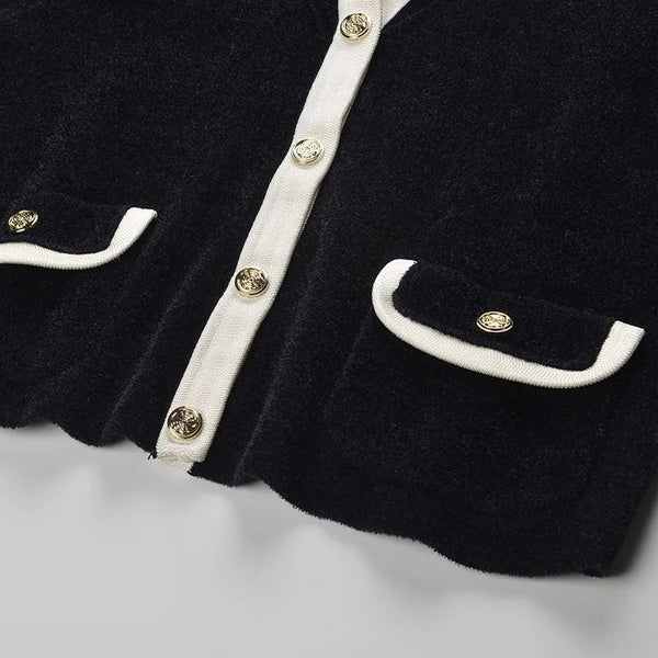 French Style Sailor Collar Knit Cardigan Winteres
