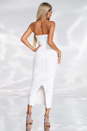 Wyleme Strapless Midi Dress Winteres