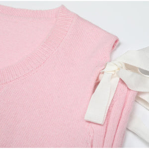 Lace-up Knitted Long Sleeve Cardigan Winteres