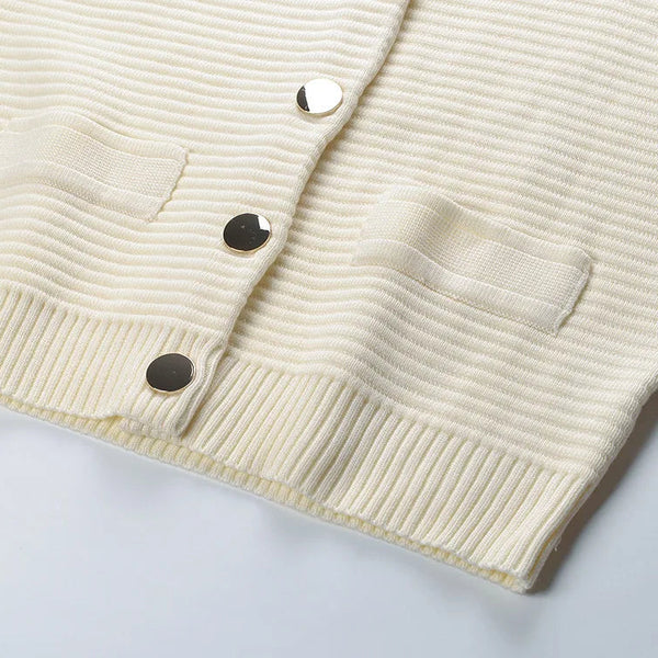 Basic O-Neck Knit Cardigan Winteres