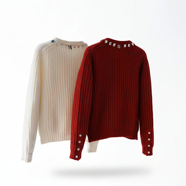The "Diamond Heritage" Pure Wool Cardigan Winteres