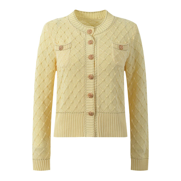 Diamond Knit O-Neck Cardigan Winteres