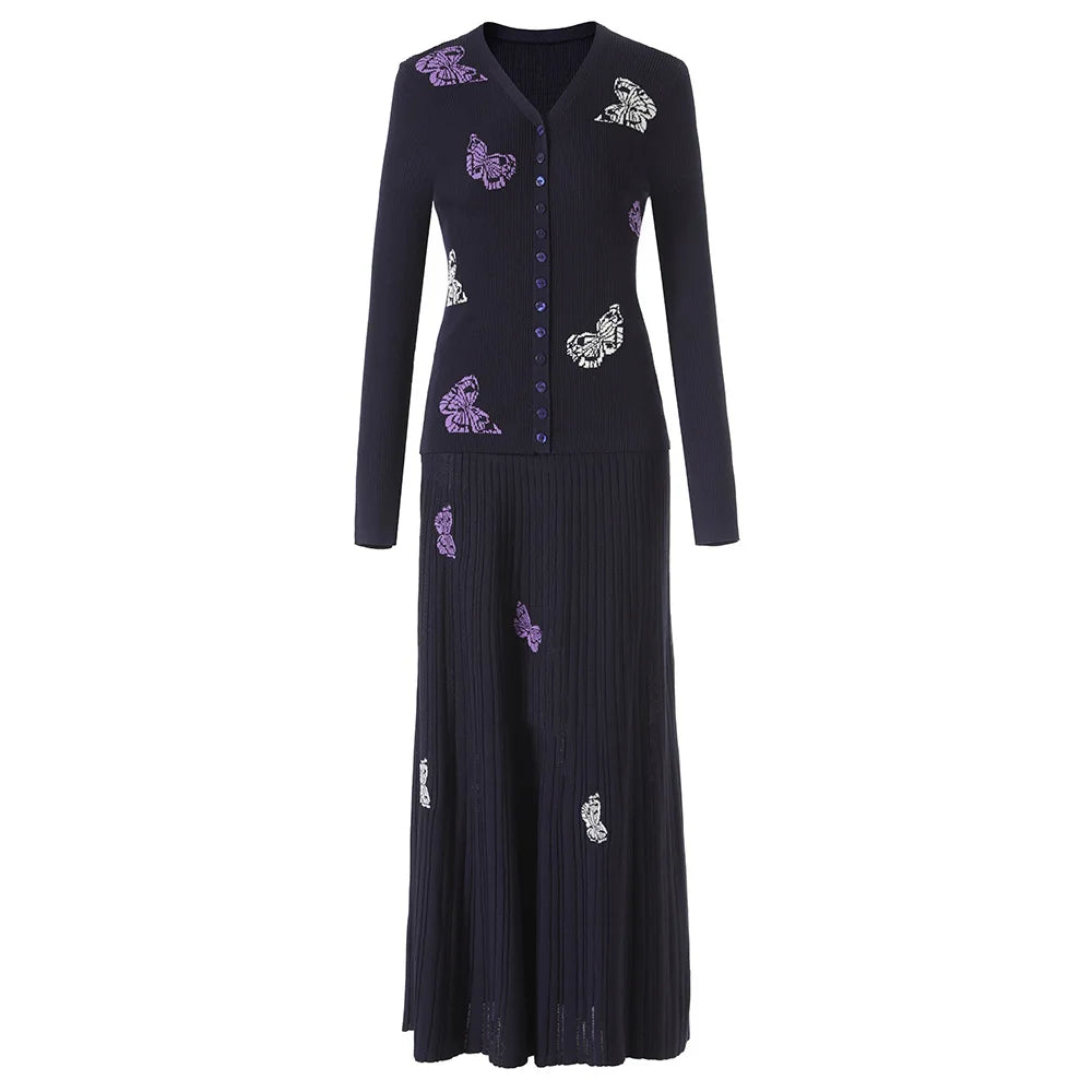 Caitlin Cardigan & Midi Skirt Set Winteres