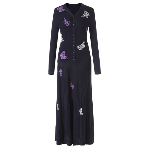 Caitlin Cardigan & Midi Skirt Set Winteres