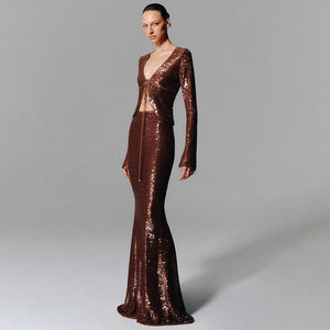 Kimberly Set Sequins Top and Skirt Winteres