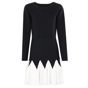 Maelle Contrast Knit Midi Dress Winteres