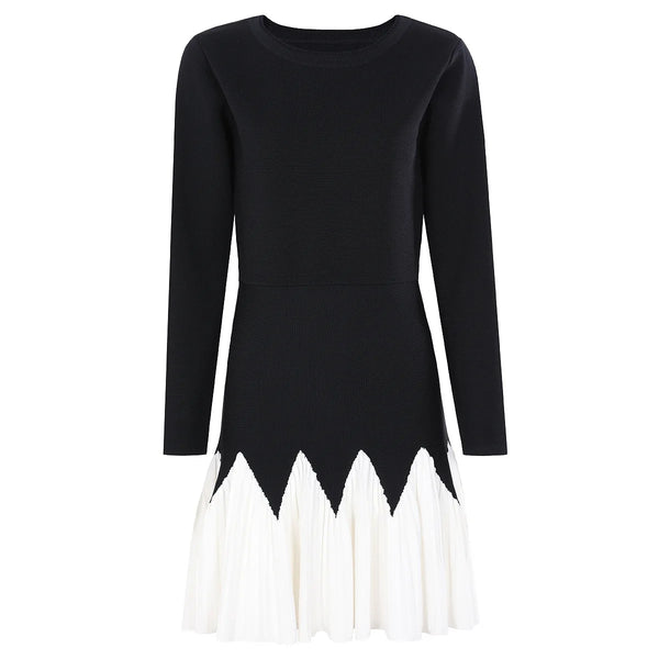 Maelle Contrast Knit Midi Dress Winteres