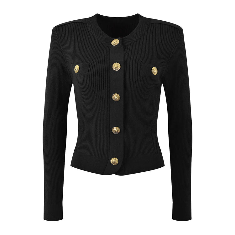Elegant O-Neck Knit Cardigan Winteres