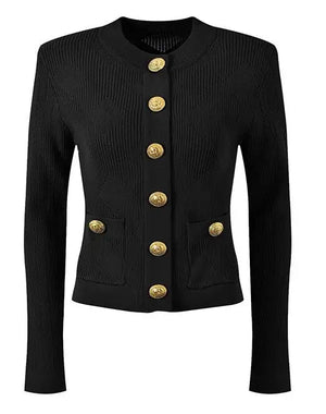 Elegant Button-Front Knit Vest Winteres