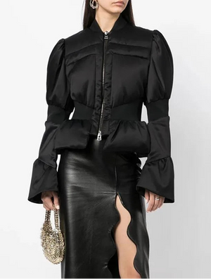 Sculpted Horn Sleeve Coat Winteres