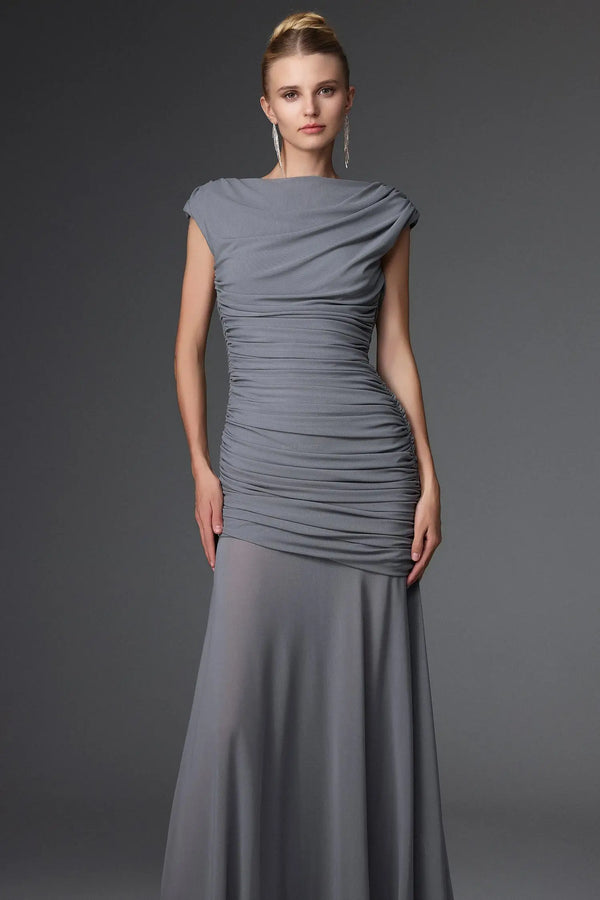 Women Chic IOberta Contour Sleeveless Ruched Knit Maxi Dress Ladies Bodycon Occassion Birthday Cocktail Prom Party Dresses Winteres